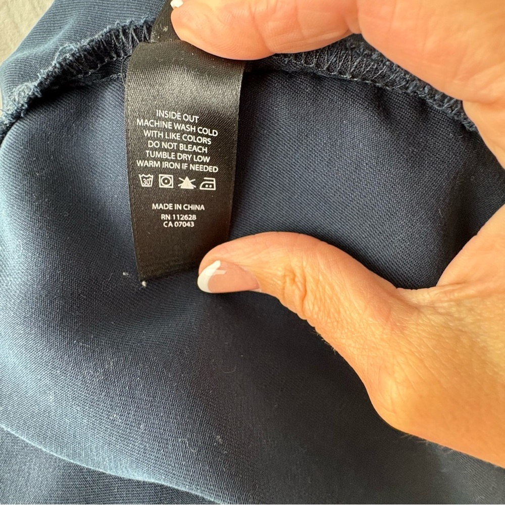 Max Jeans Dark Navy Blue Tencel Open Waterfall Drawstring Waist Jacket M - Picture 14 of 14